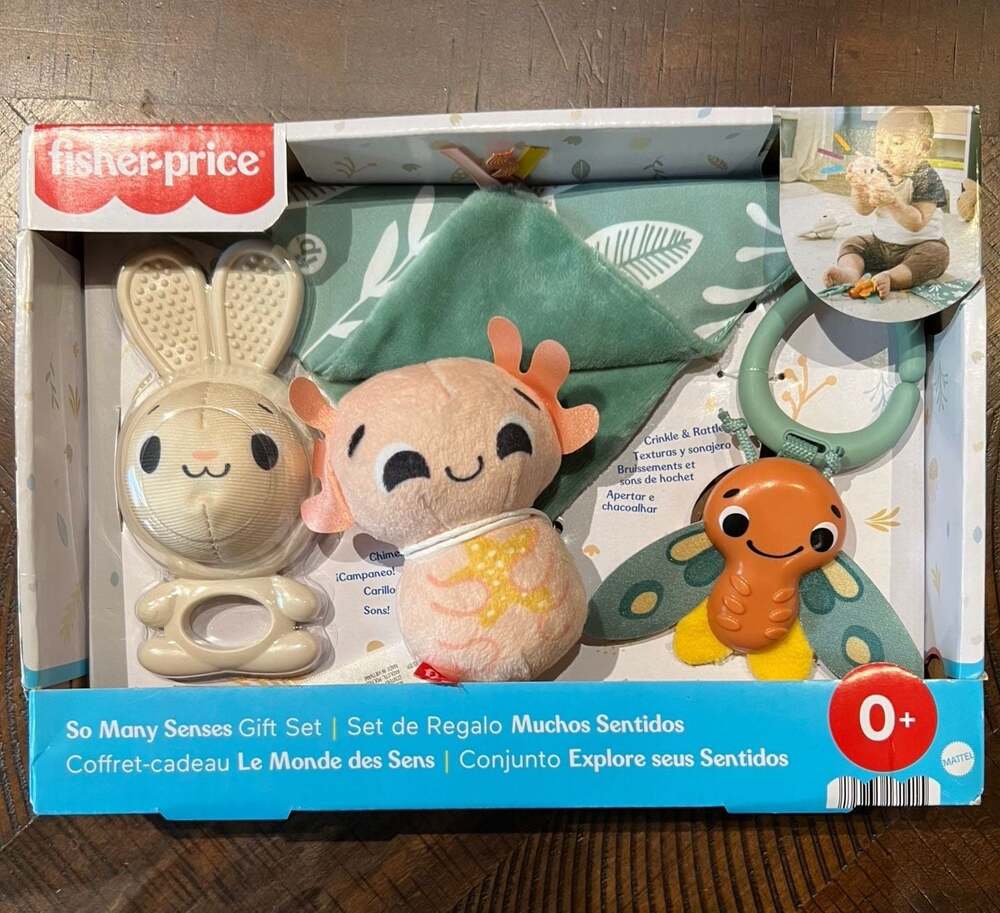 Fisher-Price So Many Senses Gift Set, 4 Baby Sensory Toys, Ages 0+